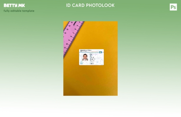 модерен стил Палау лична карта photolook ПРЕДЕН шаблон